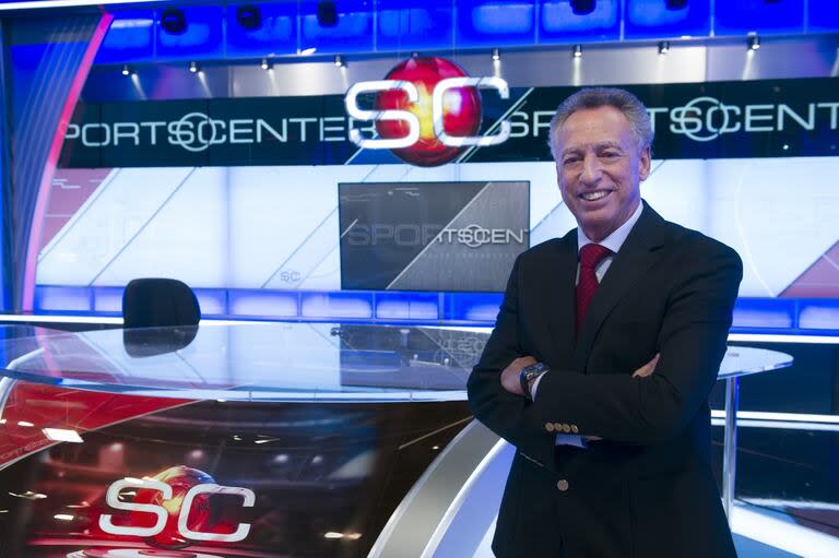 Quique Wolff en los estudios de ESPN, la señal de la que acaba de despedirse, después de 24 años