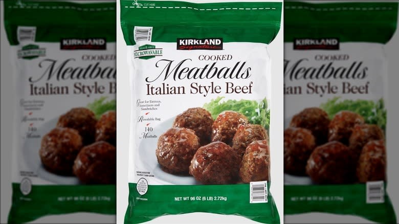 bag of Kirkland Italian meatballs