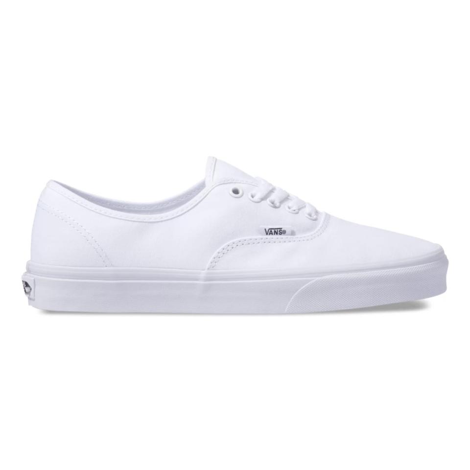 White Authentic Vans