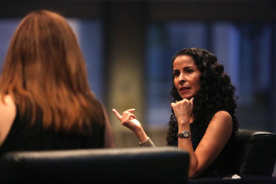 Laila Lalami joined book club readers at the Skirball Cultural Center.