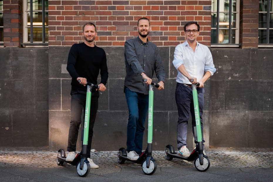 Das Tier-Gründerteam: Julian Blessin, Lawrence Leuschner und Matthias Laug. - Copyright: Tier Mobility