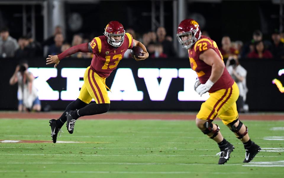 Will Caleb Williams and the USC football team beat Washington State in their Pac-12 college football game on Saturday?