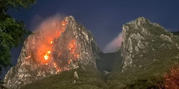 Incendio forestal en el Cerro de la Silla en Monterrey ocurre en plena sequía