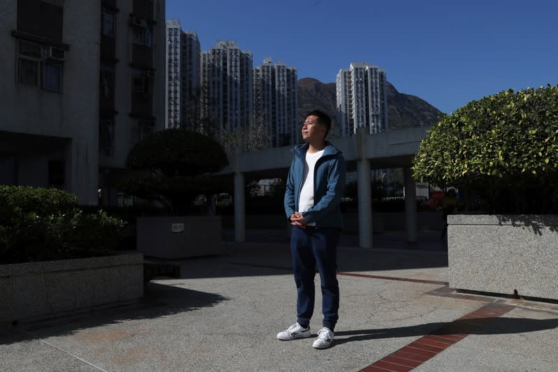 Pan-democratic newcomer Cary Lo poses for a picture in Hong Kong