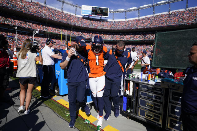 Broncos wide receiver KJ Hamler exits game vs Jets with knee injury