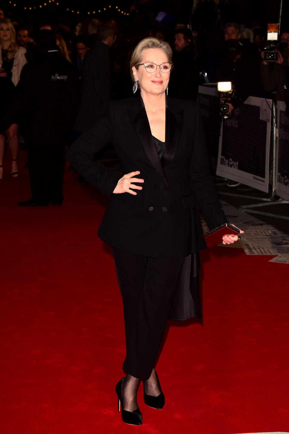 Meryl Streep is dedicated to the Hollywood black dress code. (Photo: Getty Images)