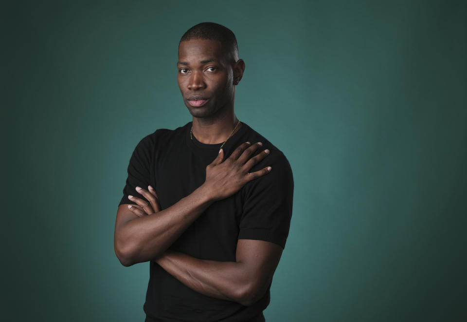 Tarell Alvin McCraney, creator/executive producer of the OWN series "David Makes Man," poses for a portrait during the 2019 Television Critics Association Summer Press Tour at the Beverly Hilton, Friday, July 26, 2019, in Beverly Hills, Calif. (Photo by Chris Pizzello/Invision/AP)