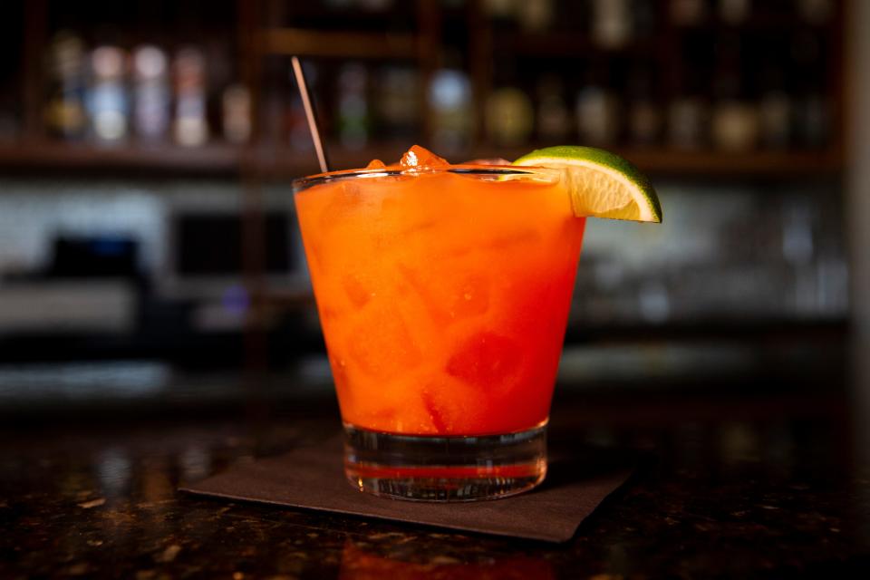 The Blood Orange Margarita at River Oaks in Memphis, Tenn., on Tuesday, April 18, 2023.