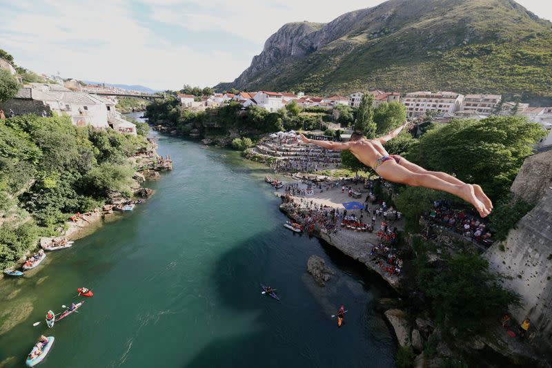 454th traditional diving competition in Mostar