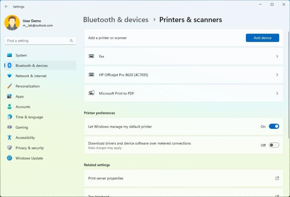 Install USB printer