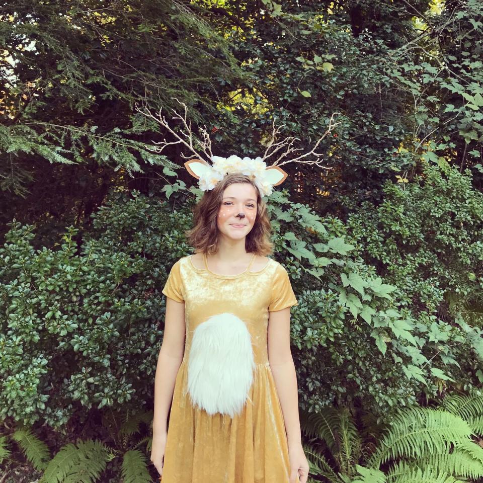 <p>Perfect for all ages, turn a basic brown dress into a look that everyone will fawn over. Dress it up with a faux fur vest, antler headband and face paint.<br></p>