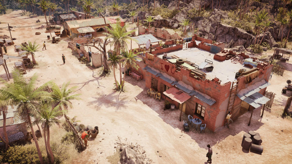 destroyed desert village