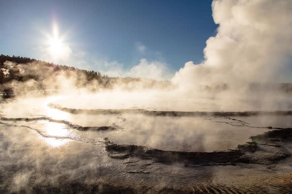 Yellowstone National Park's Great Fountain Geyser.