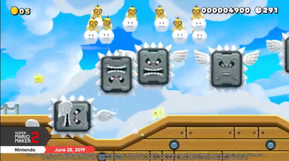 Super Mario Maker 2 in action.