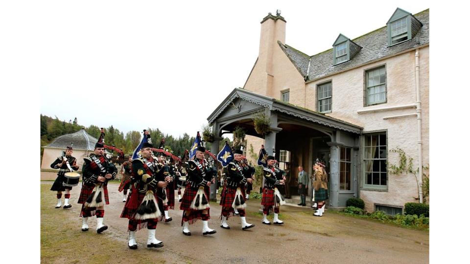 Charles at his Scottish residence, Birkhall, in Ballater