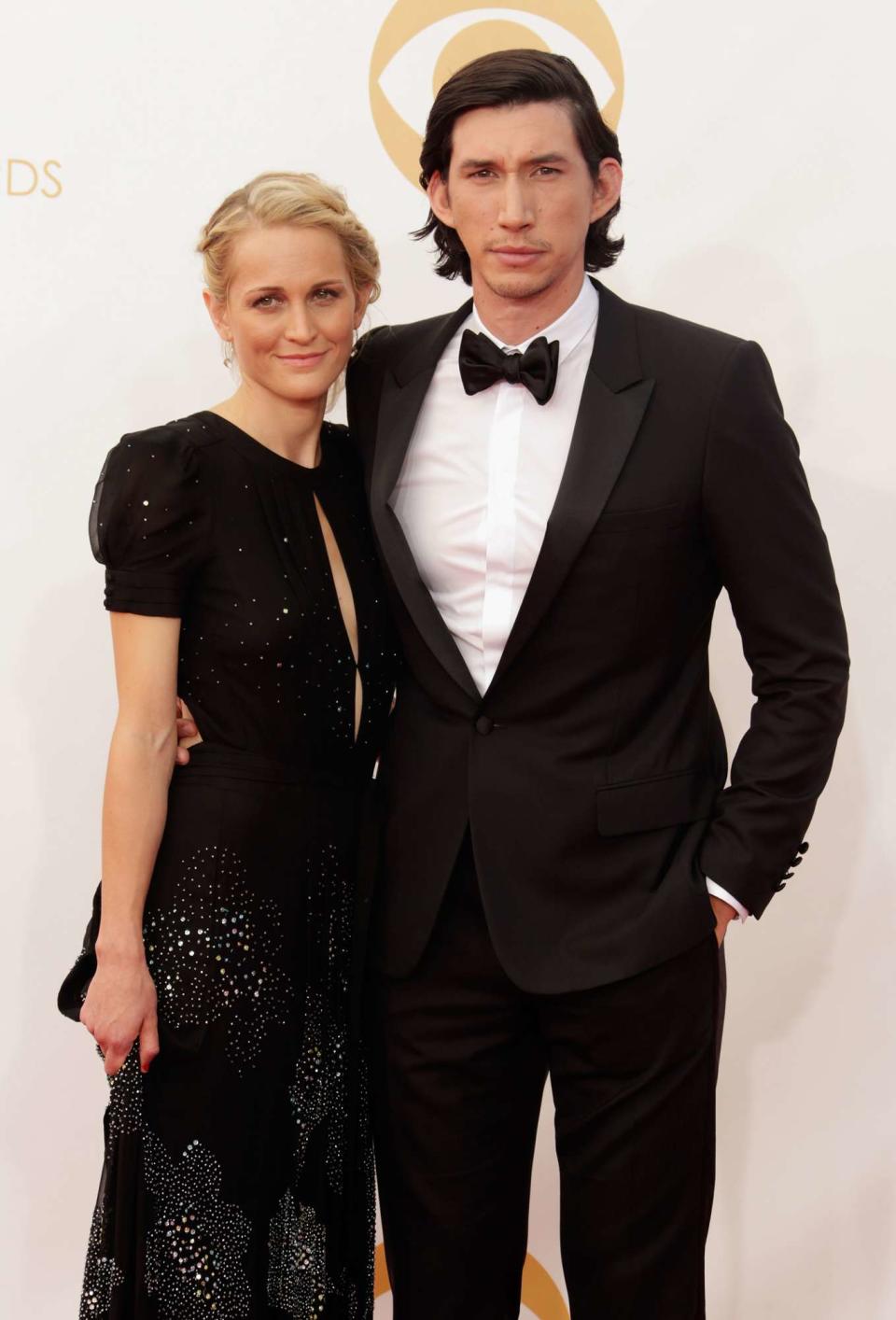 Joanne Tucker and Adam Driver arrive at the 65th Annual Primetime Emmy Awards held at Nokia Theatre L.A. Live on September 22, 2013 in Los Angeles, California