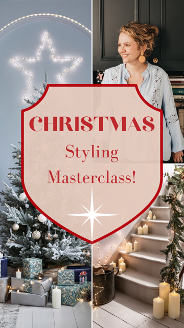 <p>Want to style your home for Christmas like a pro? Book yourself onto this online <a href="https://courses.lucygoughstylist.com/courses/christmas-styling-masterclass" rel="nofollow noopener" target="_blank" data-ylk="slk:Christmas Styling Masterclass;elm:context_link;itc:0;sec:content-canvas" class="link ">Christmas Styling Masterclass</a> by House Beautiful's resident styling guru <a href="https://www.housebeautiful.com/uk/author/227406/lucy-gough/" rel="nofollow noopener" target="_blank" data-ylk="slk:Lucy Gough;elm:context_link;itc:0;sec:content-canvas" class="link ">Lucy Gough</a>. In 1.5 hours you will learn all the tricks of the trade when it comes to styling your space for the festive season. It's a self-paced course, meaning you can stop, start and pause whenever you want.</p><p><a class="link " href="https://courses.lucygoughstylist.com/courses/christmas-styling-masterclass" rel="nofollow noopener" target="_blank" data-ylk="slk:£55: BOOK NOW;elm:context_link;itc:0;sec:content-canvas">£55: BOOK NOW </a></p>