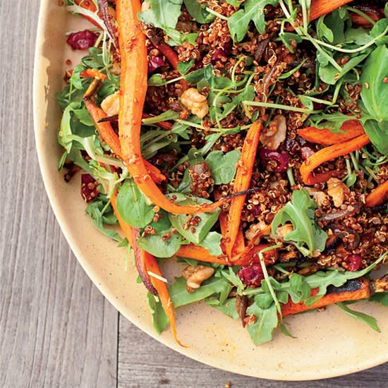 Roasted Carrot and Red Quinoa Salad