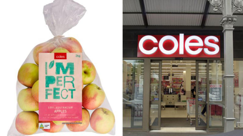  Coles I'm Perfect apples pictured. Source: Coles /AAP