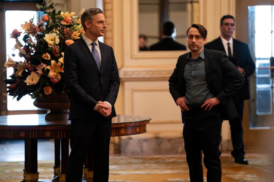 Justin Kirk and Kieran Culkin in Season 3 of “Succession”