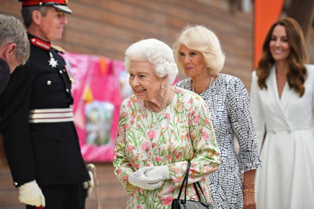 The Queen, Duchess of Cornwall and the Duchess of Cambridge