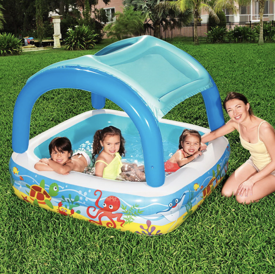  Bestway Inflatable Kids Pool Canopy Play Pool, $44.95, 