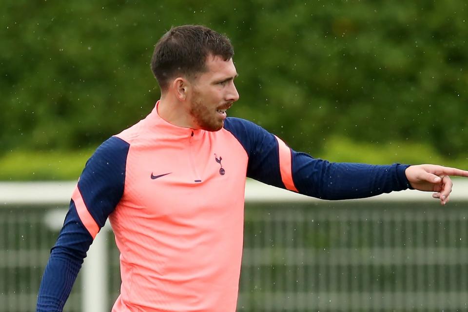 New Tottenham signing Pierre-Emile Hojbjerg in training Photo: Tottenham Hotspur FC via Getty Images