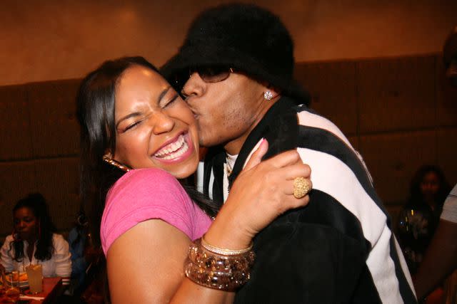 <p>Johnny Nunez/WireImage</p> From Left: Ashanti and Nelly in October 2007