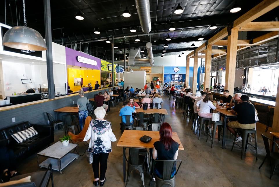 Featuring 10 different food vendors, 14 Mill Market, a food hall and entertainment venue in Nixa, opened to the public today, Tuesday, June 13, 2023.