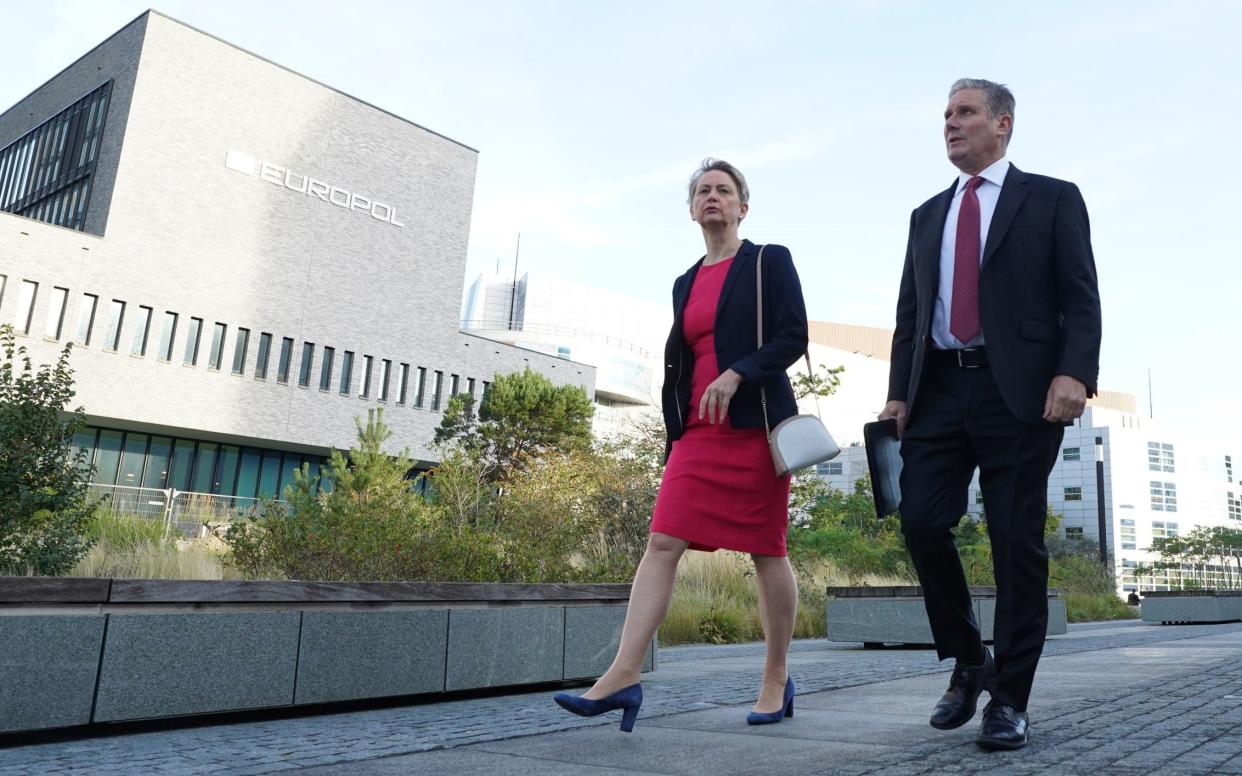 Sir Keir and Yvette Cooper arriving at Europol in The Hague