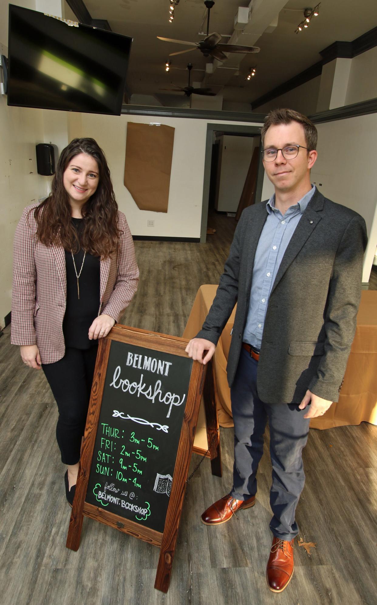 Owners Kristina Bulovic and Brian Frederick recently opened Belmont Bookshop.