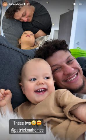 <p>Brittany Mahomes/ Instagram</p> Brittany Mahomes gushes about her husband and their son in a sweet Instagram Story post