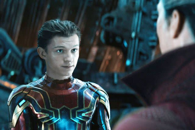 <p>Marvel/Walt Disney Studios Motion Pictures/courtesy Everett Collection</p> Tom Holland in 'Avengers: Infinity War'