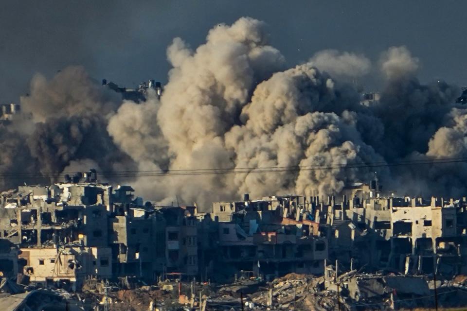 Gaza has been subject to widespread bombing by the Israeli forces (Copyright 2023 The Associated Press. All rights reserved.)