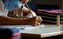 Children return to school for the first time since March, in Rome