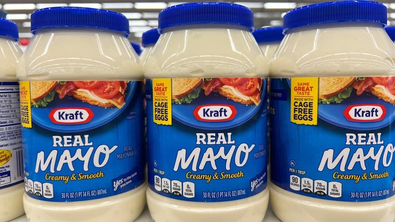 containers of Kraft mayo