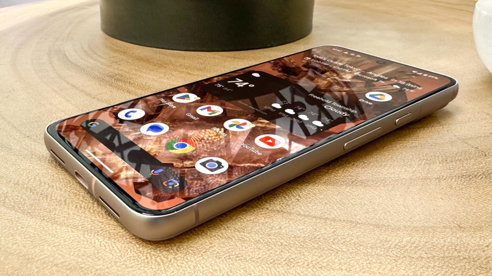 Google Pixel 8 shown held in hand