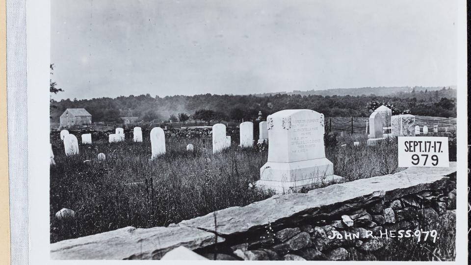 Circa 1917, the old Rockland Cemetery, one of dozens that were relocated from the planned site of the Scituate Reservoir.