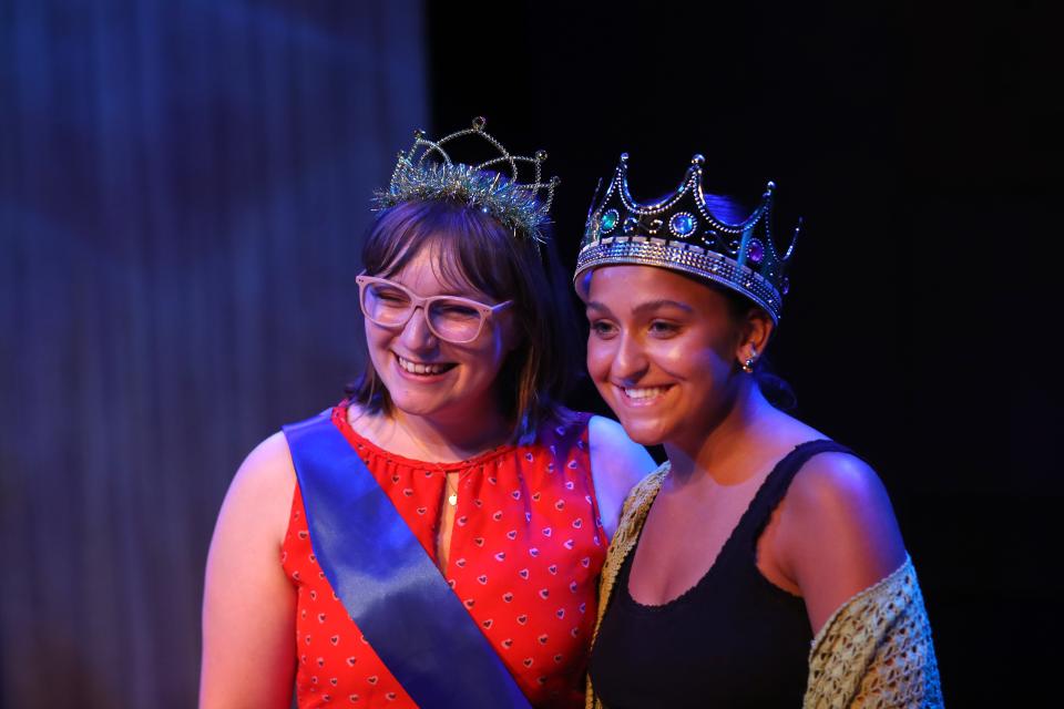 Tori Hill, right, and Elissa Fochtman where the two winners of prom at intermission of The Prom at Henry Clay Theatre.Aug. 11, 2023