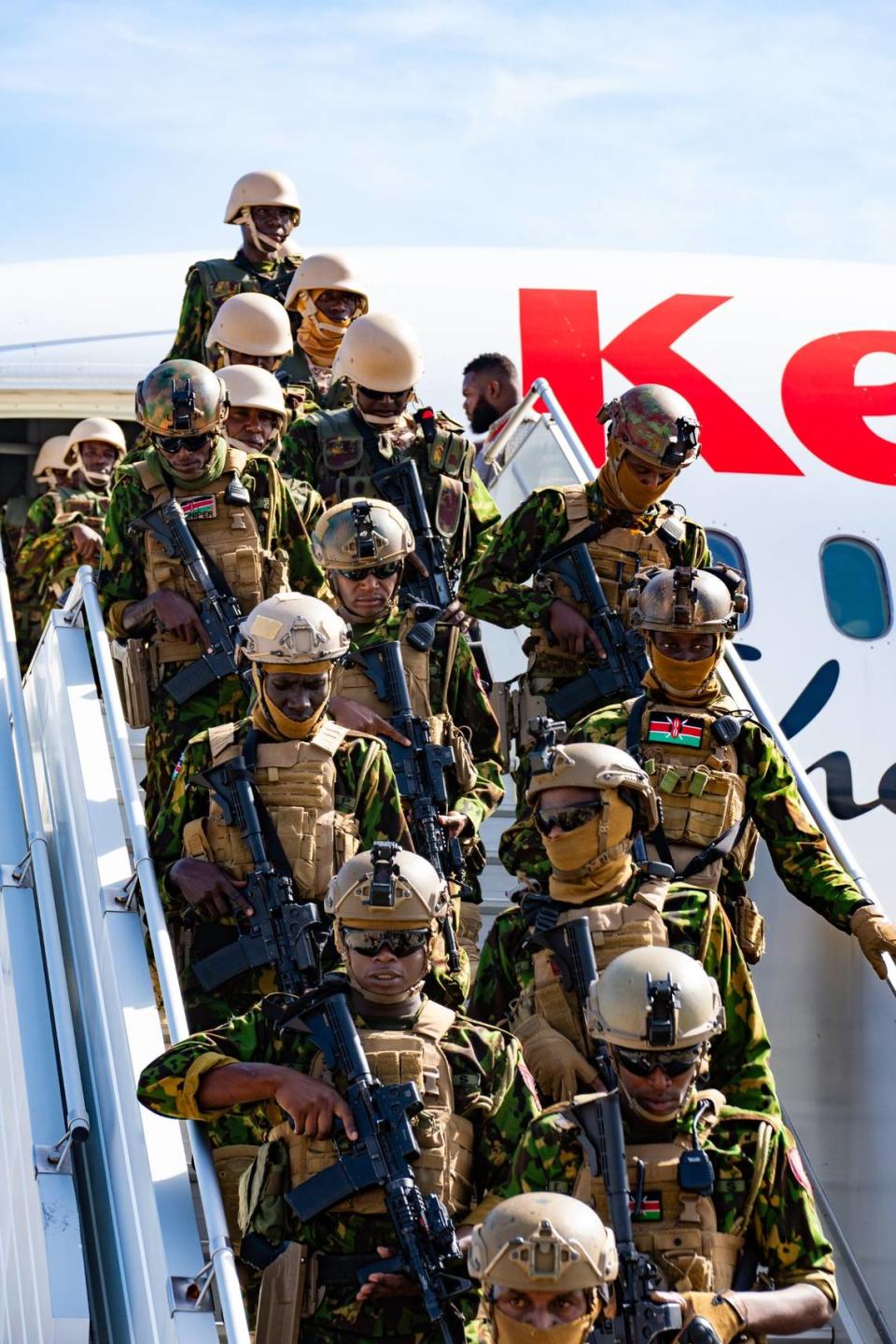 Approximately 200 Kenyan police officers and support staff arrive in Haiti on Tuesday, June 25, 2024 as part of the first contingent of a United Nations-backed Multinational Security Support mission.