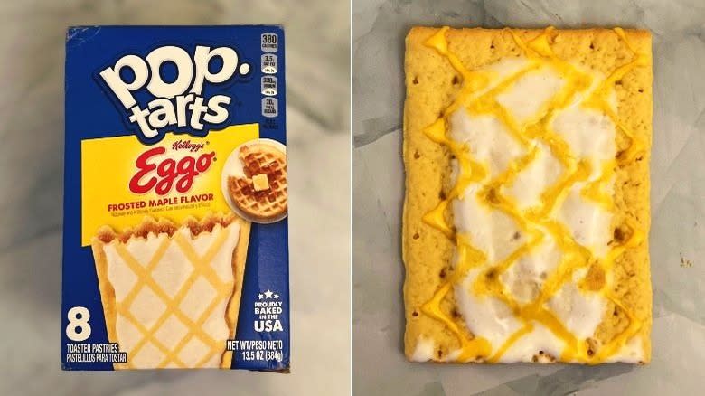 Eggo Frosted Maple box and Pop-Tart