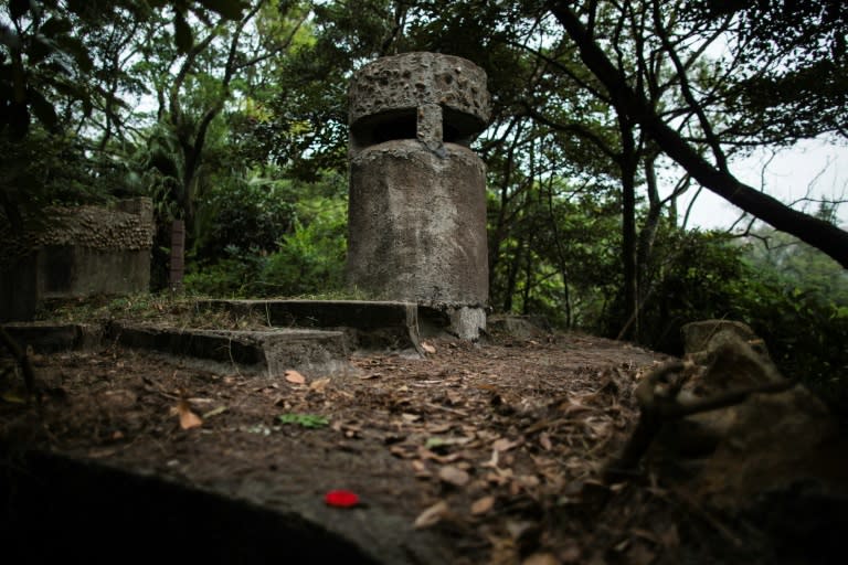 Pillbox JLO1 at Jardine's Lookout, which was manned by members of the Hong Kong Volunteer Defence Corps and Canada's Winnipeg Grenadiers during the Battle of Hong Kong, seen along the territory's Wong Nai Chung Gap trail