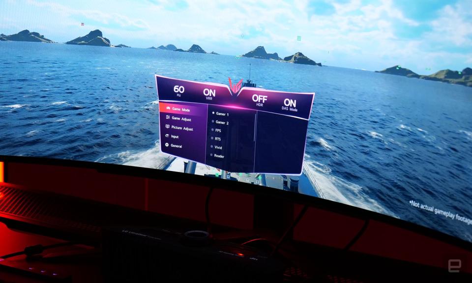 LG's latest gaming monitors even feature a dedicated dashboard for quickly adjusting image settings or viewing things like the display's refresh rate. 