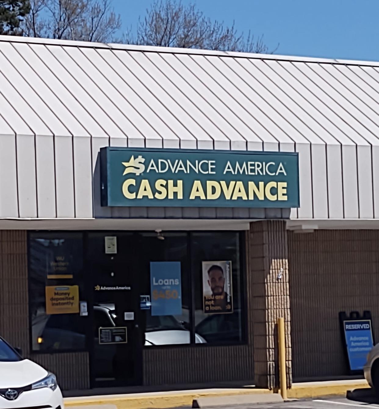 The Advance America branch on Reservoir Avenue in Providence. Bills pending in the General Assembly would bar storefront lenders from charging more than 36% annual interest, instead of the triple-digit rates now permitted.