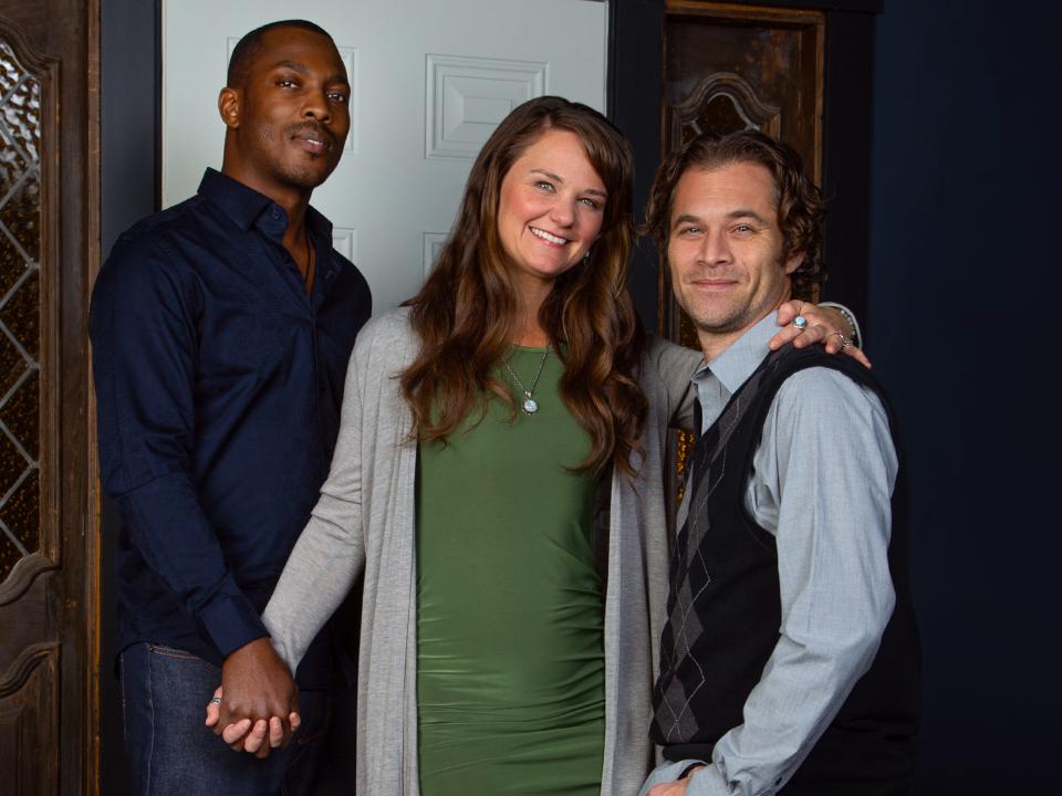 Vinson (left) joined Kim and Dustin's relationship after they opened up their 11-year marriage last year.