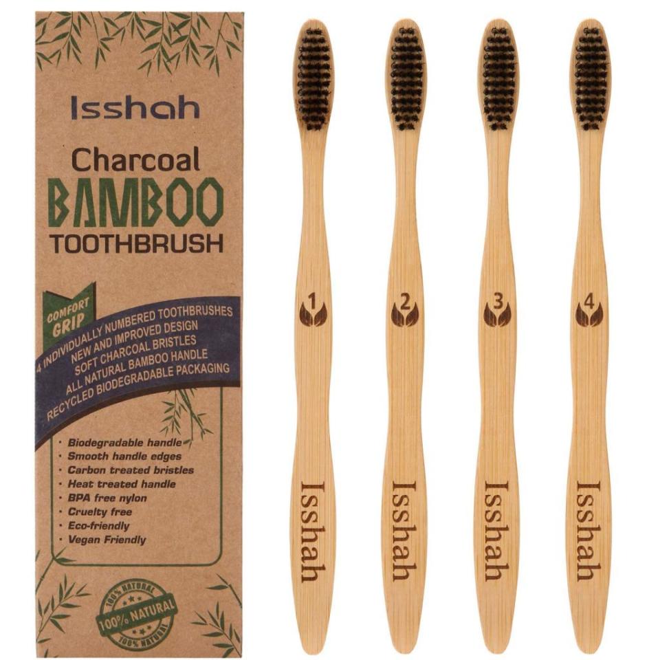 Isshah Charcoal Bamboo Toothbrush