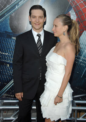 Tobey Maguire and Jennifer Meyer at the 6th Annual Tribeca Film Festival premiere of Columbia Pictures' Spider-Man 3