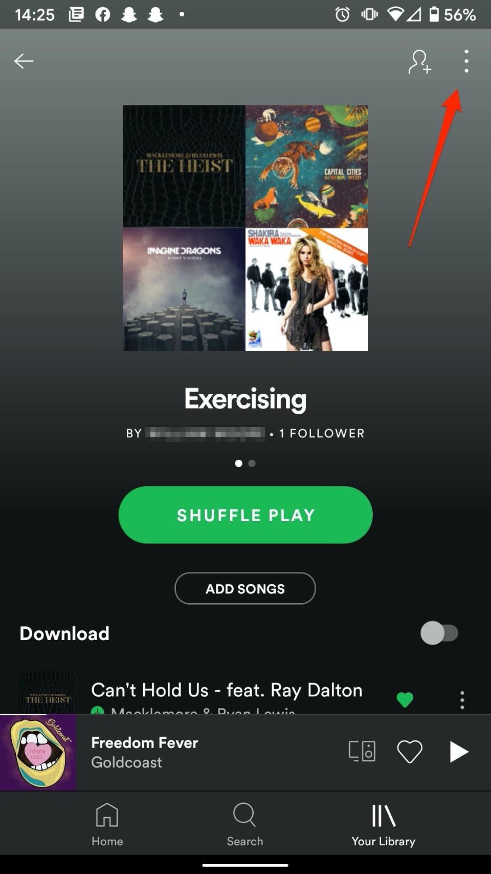 How to change playlist cover on Spotify Android 1