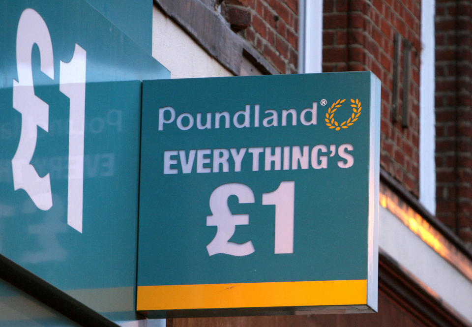 File photo dated 11/01/09 of a Poundland store. The discount retailer has said another 26 of its stores which have been closed throughout the coronavirus outbreak are throwing open their doors again.