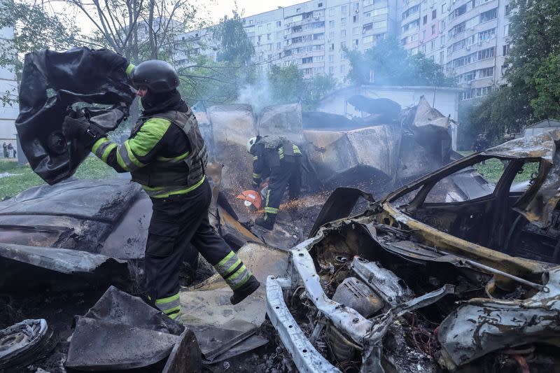 Aftermath of a Russian missile attack in Kharkiv